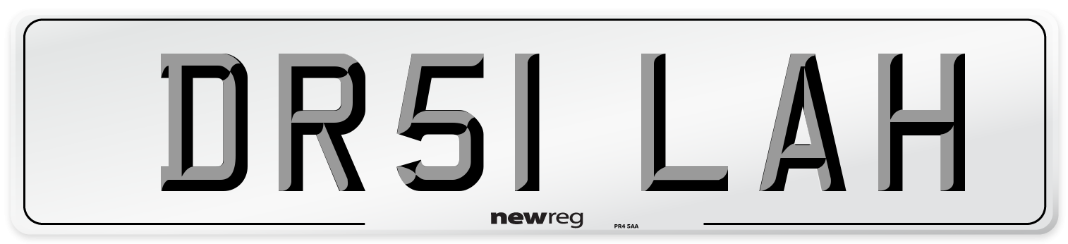 DR51 LAH Number Plate from New Reg